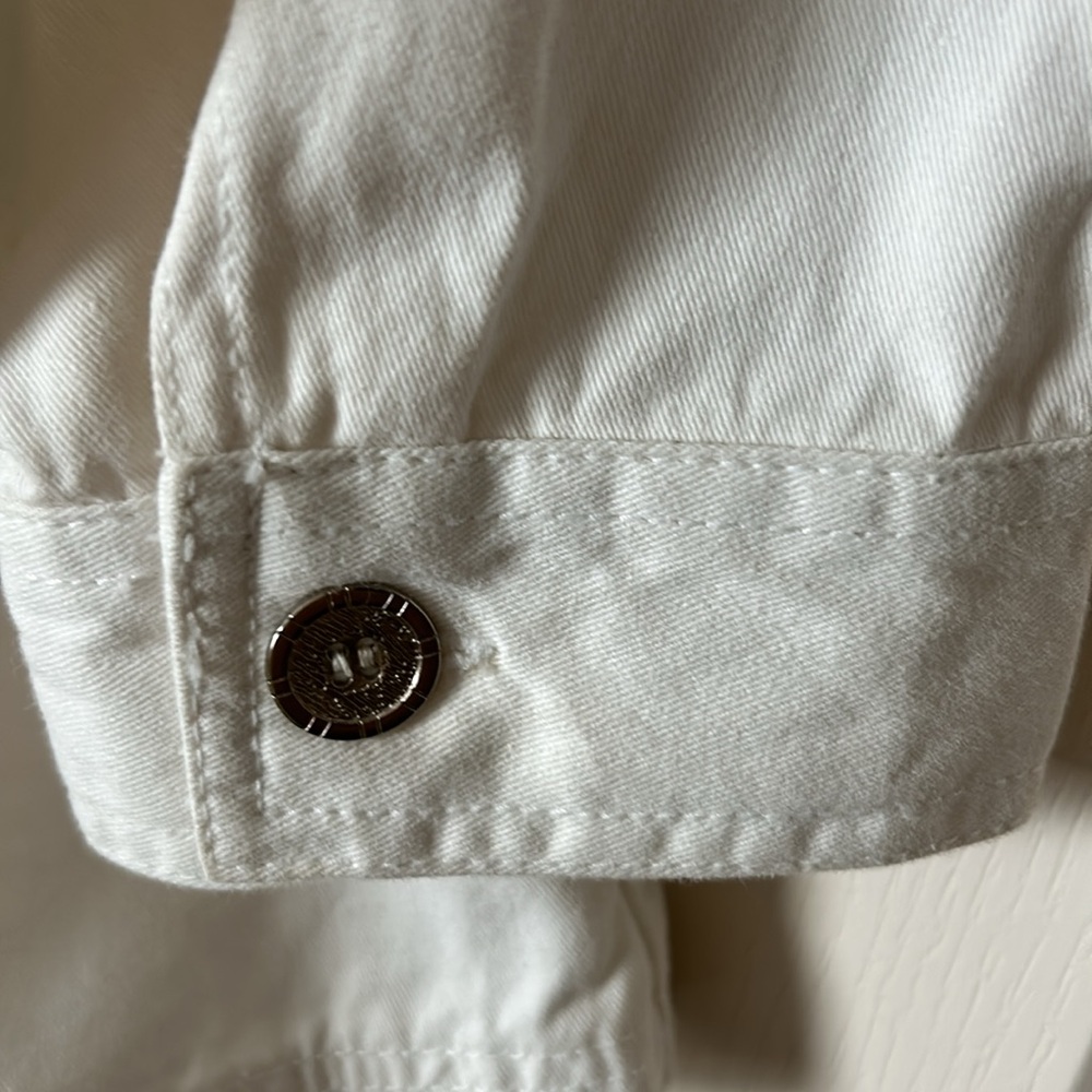 White Utility Jacket With Lightweight Fabric And … - image 5